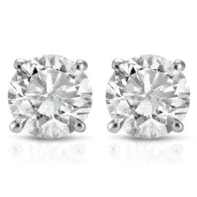 1 1/5CT Diamond Studs 14K White or Yellow Gold