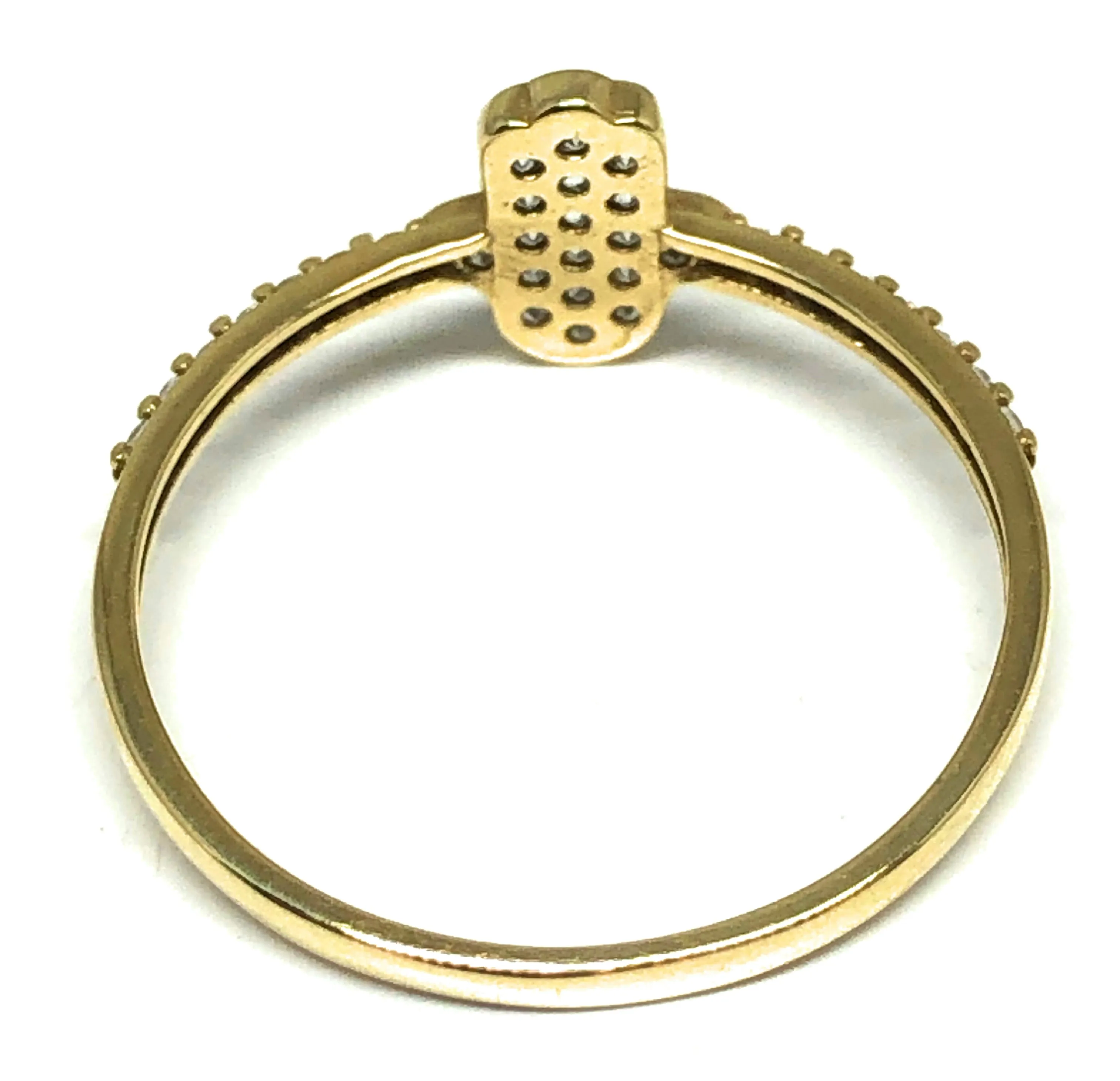 10k Solid Gold MINI HAMSA HAND CZ Ring