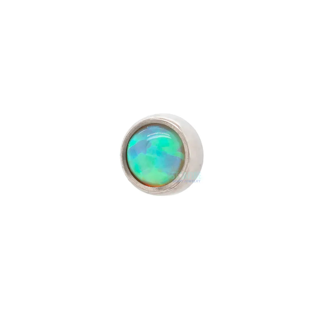 2mm Bezel-Set Opal Cabochon Threaded End