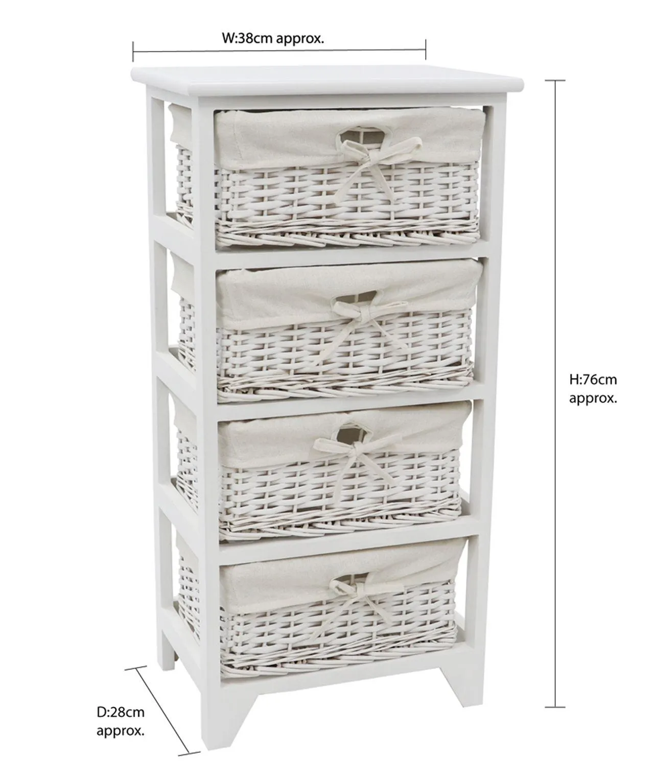 4 Drawer Tall Storage Unit