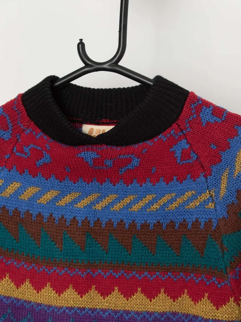 80s vintage slim fit sparkly jumper – Small / Medium