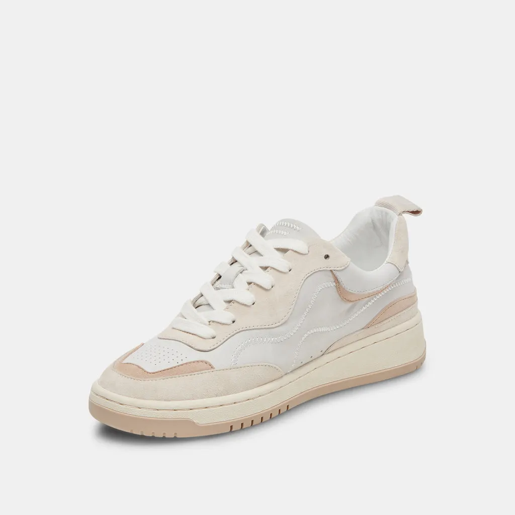 Adella Sneakers White Dune Leather | Comfortable White Dune Sneakers– Dolce Vita 6939727134786