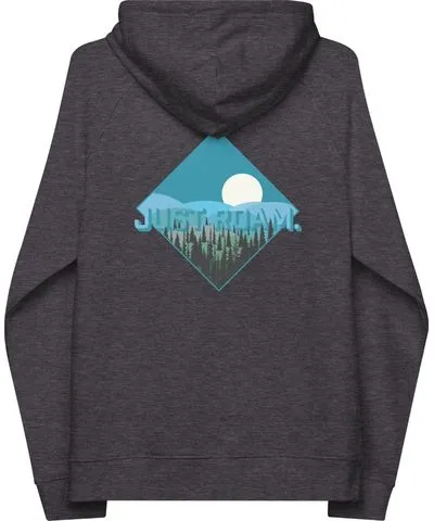 Anchor & Crew Grey Charcoal Melange Just Roam. Seeker Organic Cotton Raglan Hoodie