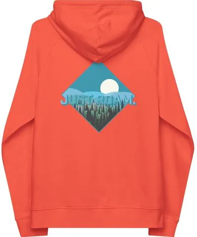 Anchor & Crew Yellow / Orange Burnt Orange Just Roam. Seeker Organic Cotton Raglan Hoodie