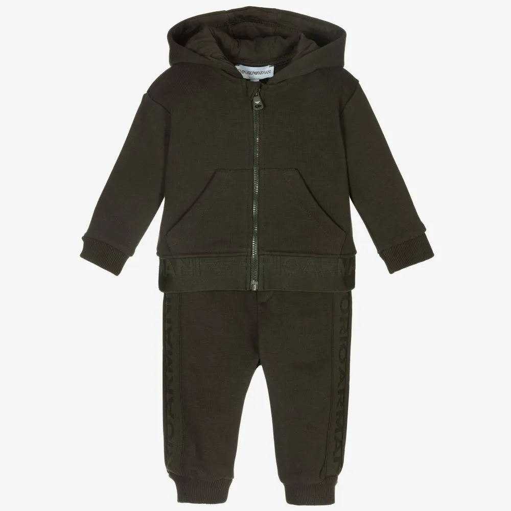 Baby Boys Green Tracksuit