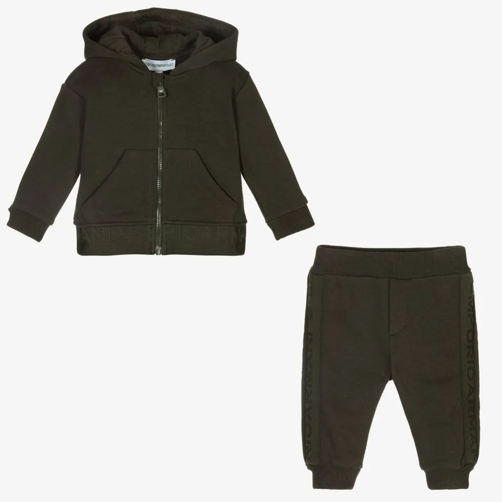 Baby Boys Green Tracksuit