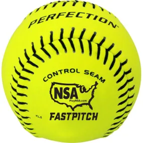 Baden NSA Perfection 12 47/375 Leather Fastpitch Softballs: FPN12