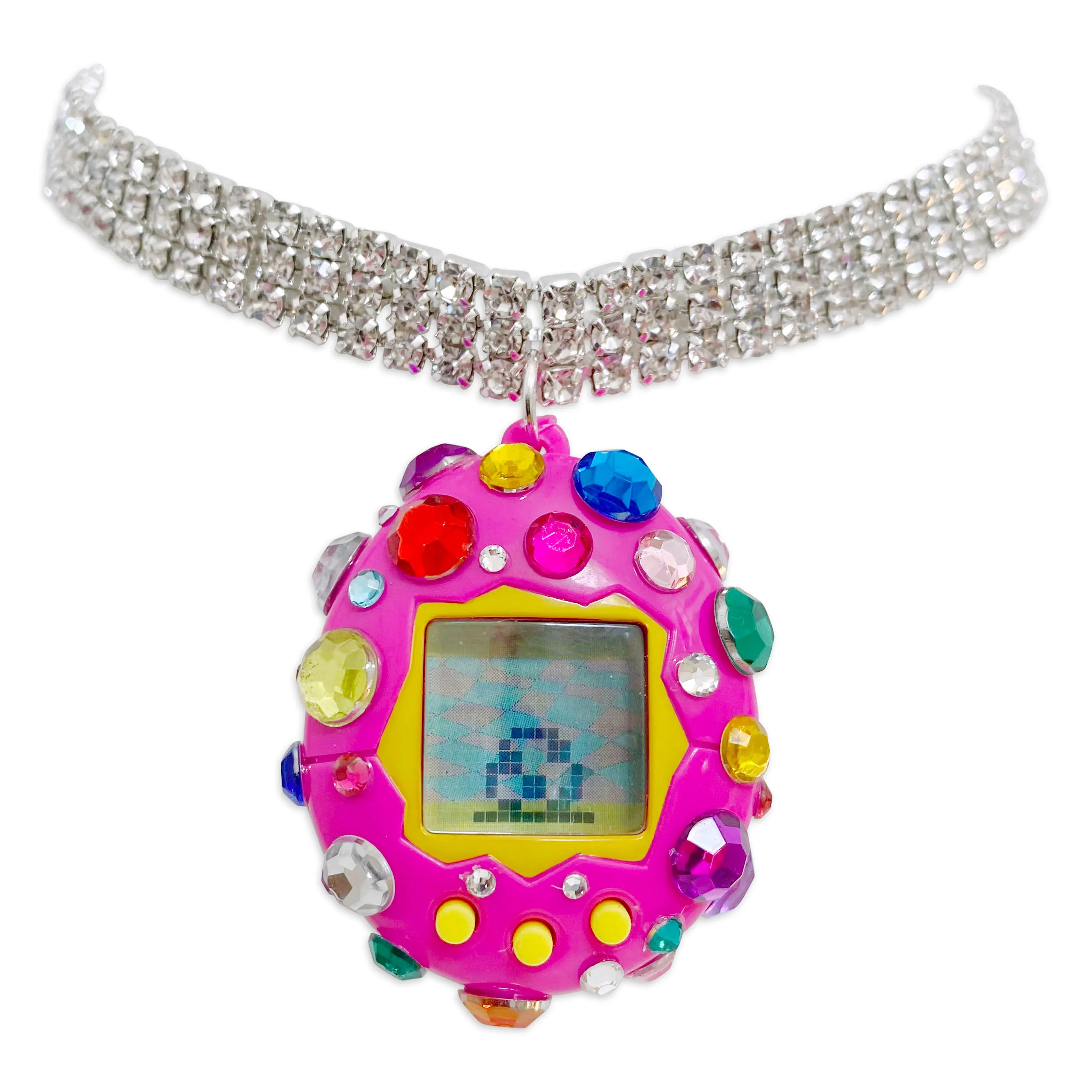 Bedazzled MINI Tamagotchi Necklace