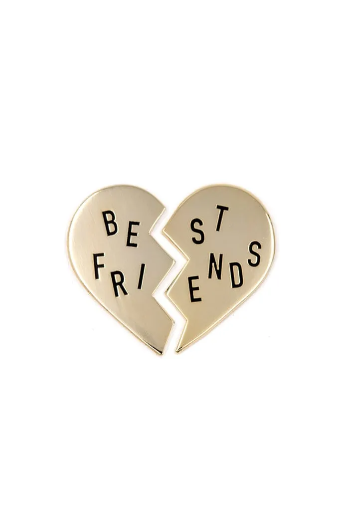 Best Friends Enamel Pin Set of 2 (1 tall)