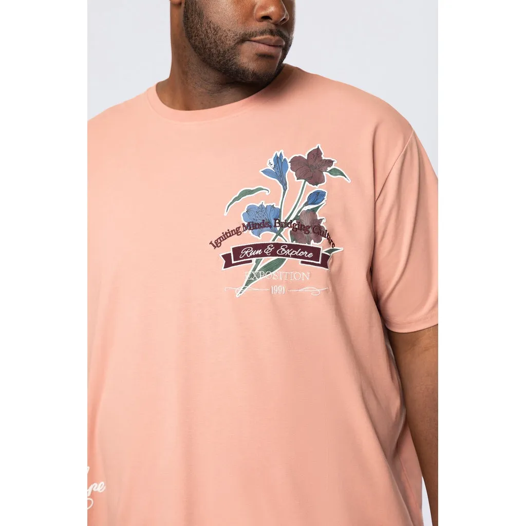 Big and Tall - Run & Escape SS Tee - Ash Rose