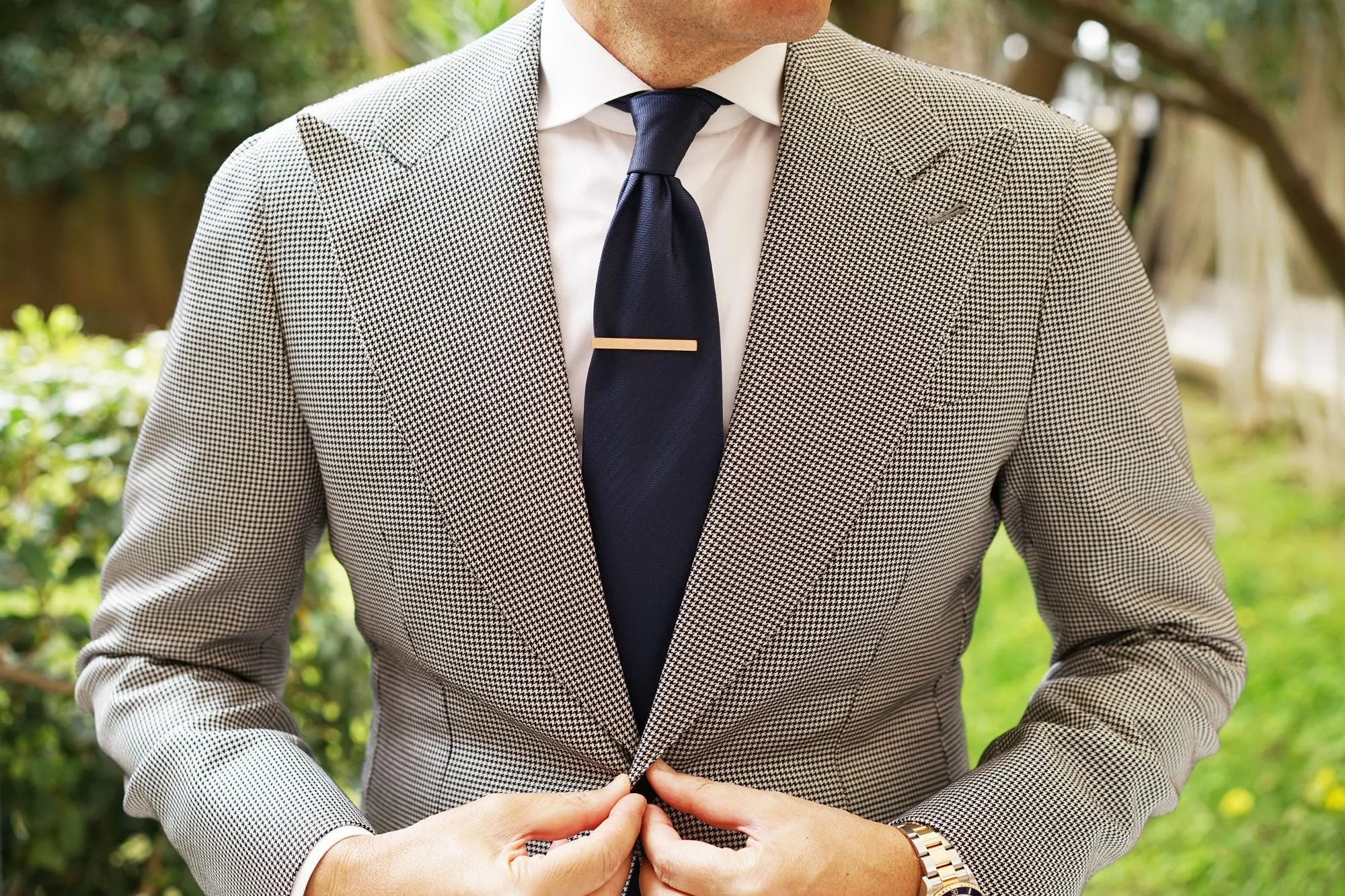 Bond Rose Gold Tie Bar