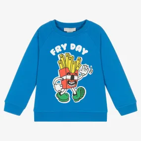 Boys Blue Graphic Sweatshirt