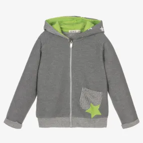 Boys Grey Zip-Up Top