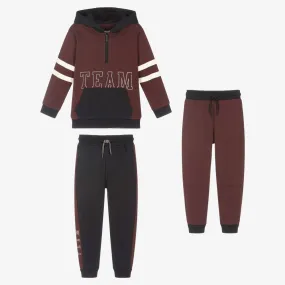 Boys Red & Blue 3 Piece Tracksuit