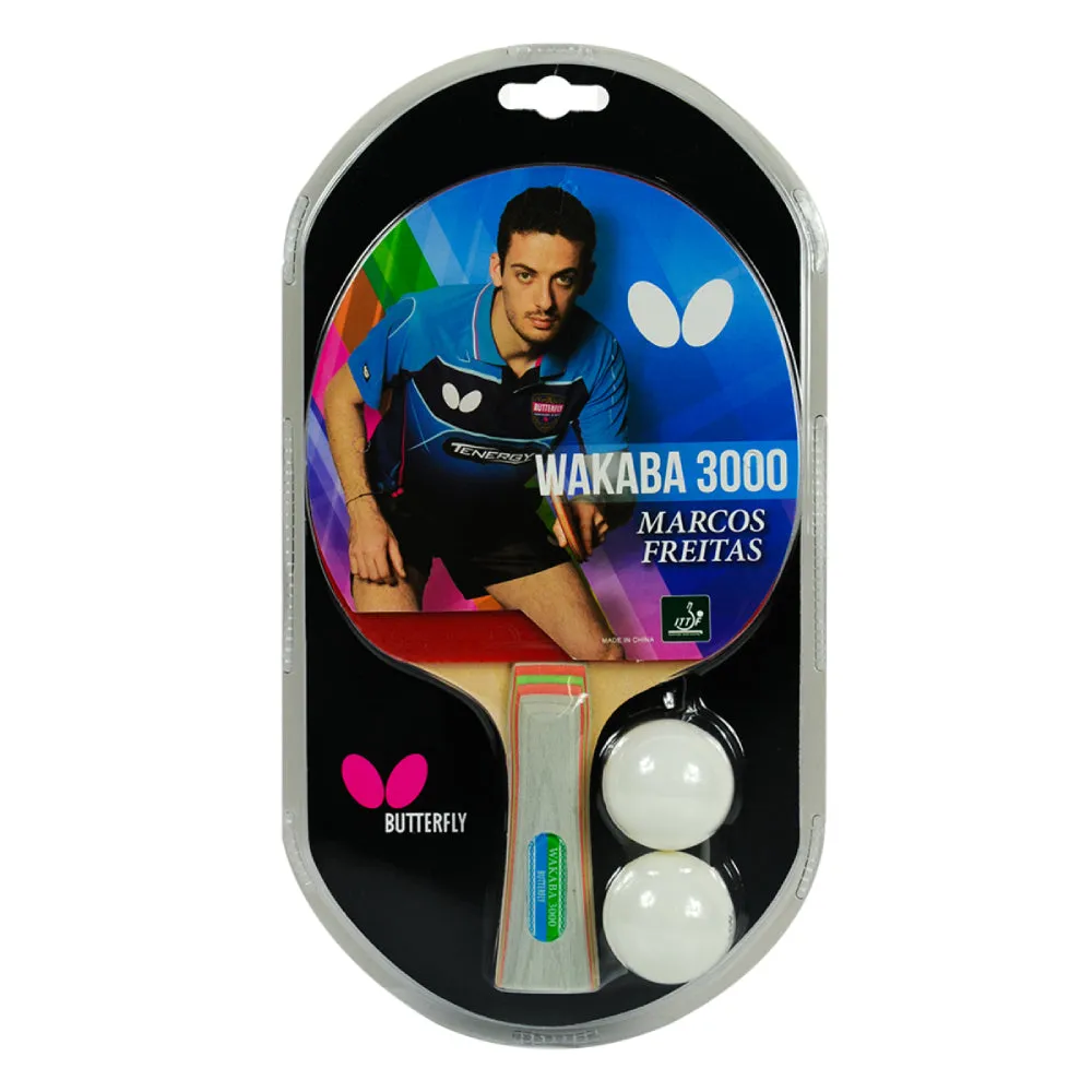 Butterfly Wakaba 3000 Table Tennis Bat And Ball Set