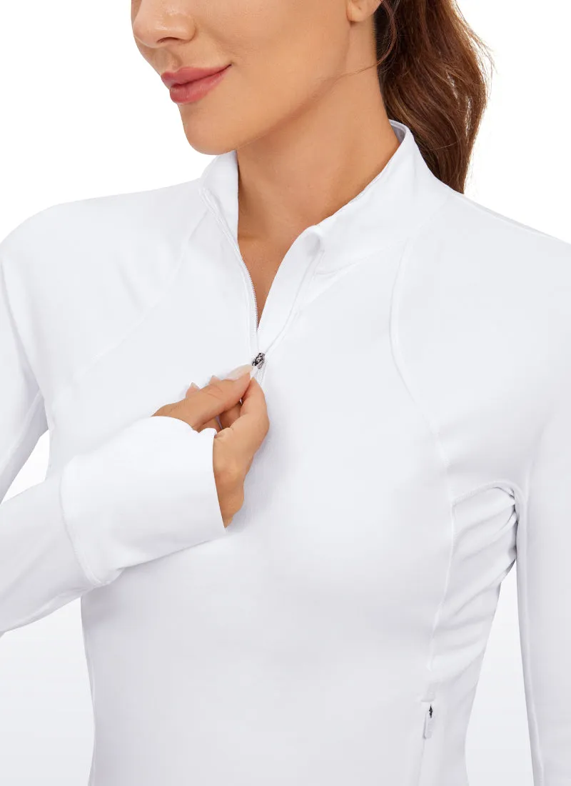 Butterluxe Half-Zip Long Sleeve Cropped