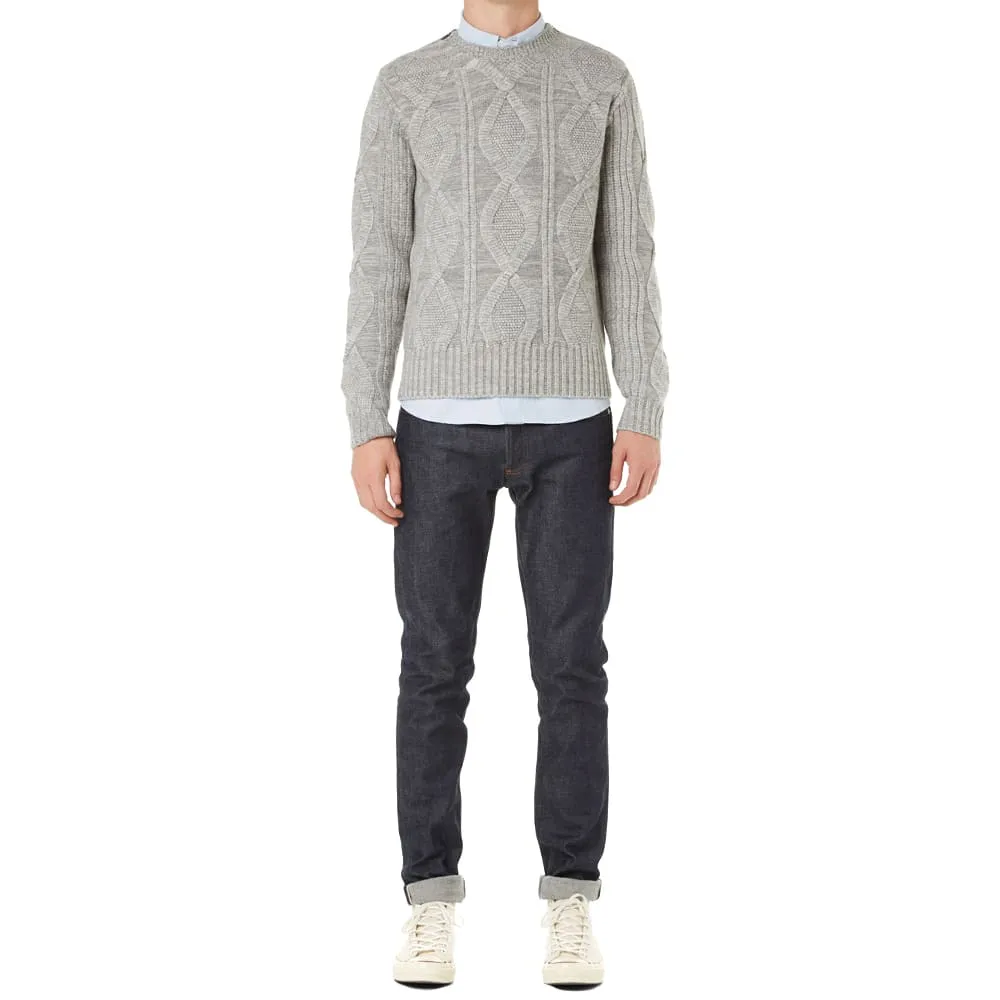 Carven Zip Neck Crew KnitGrey