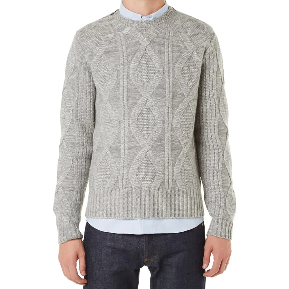 Carven Zip Neck Crew KnitGrey