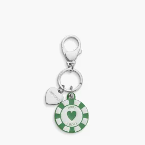 Casino Chip Charm Green Leather Casino Chip Bag Charm