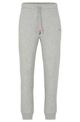 Cotton-blend tracksuit bottoms with embroidered logos 