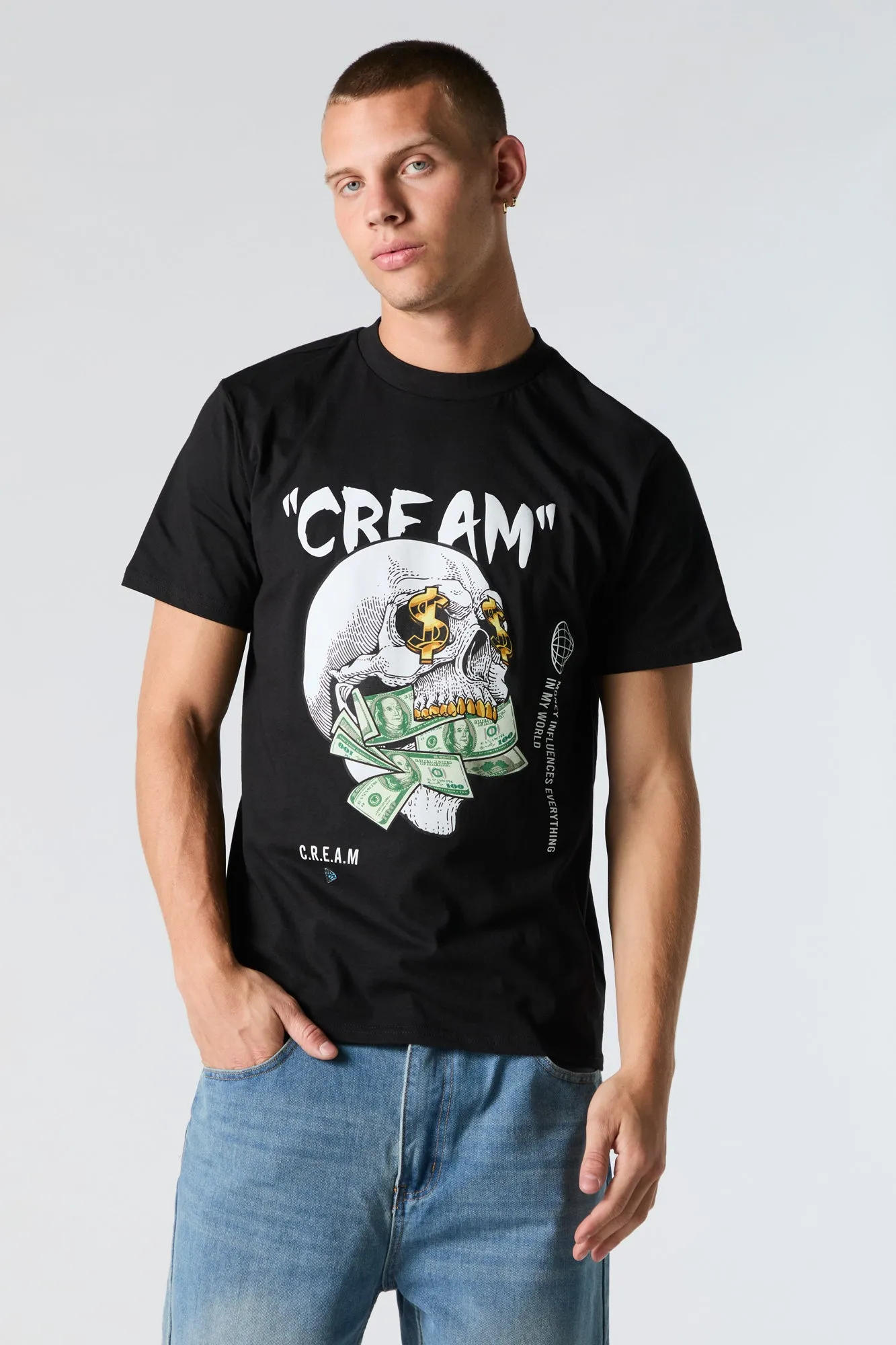 Cream Graphic T-Shirt