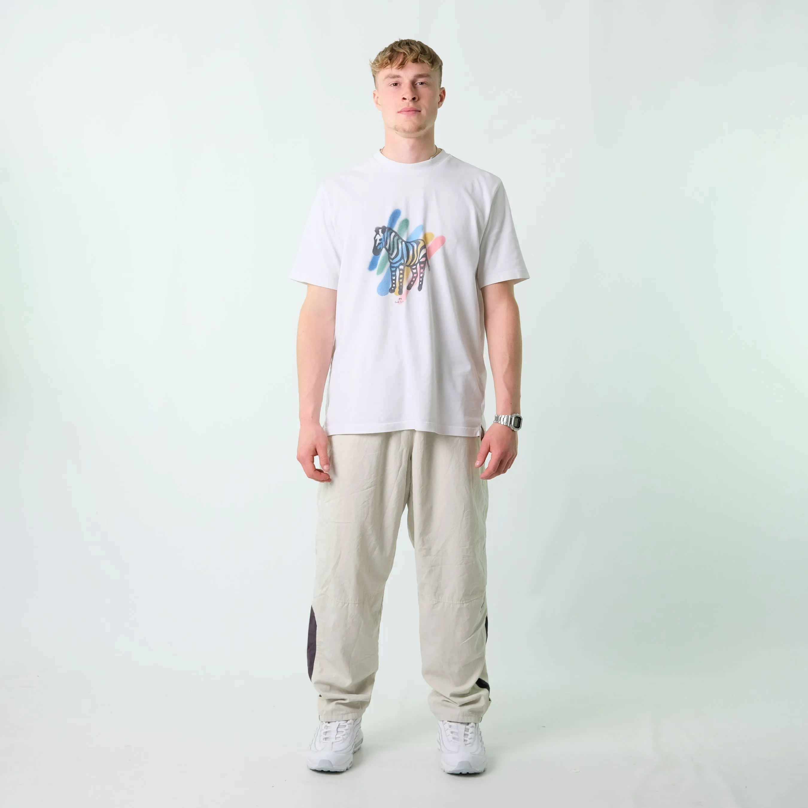 Cream y2ks Nike Tracksuit Bottoms  Baggy Pants (32x30)