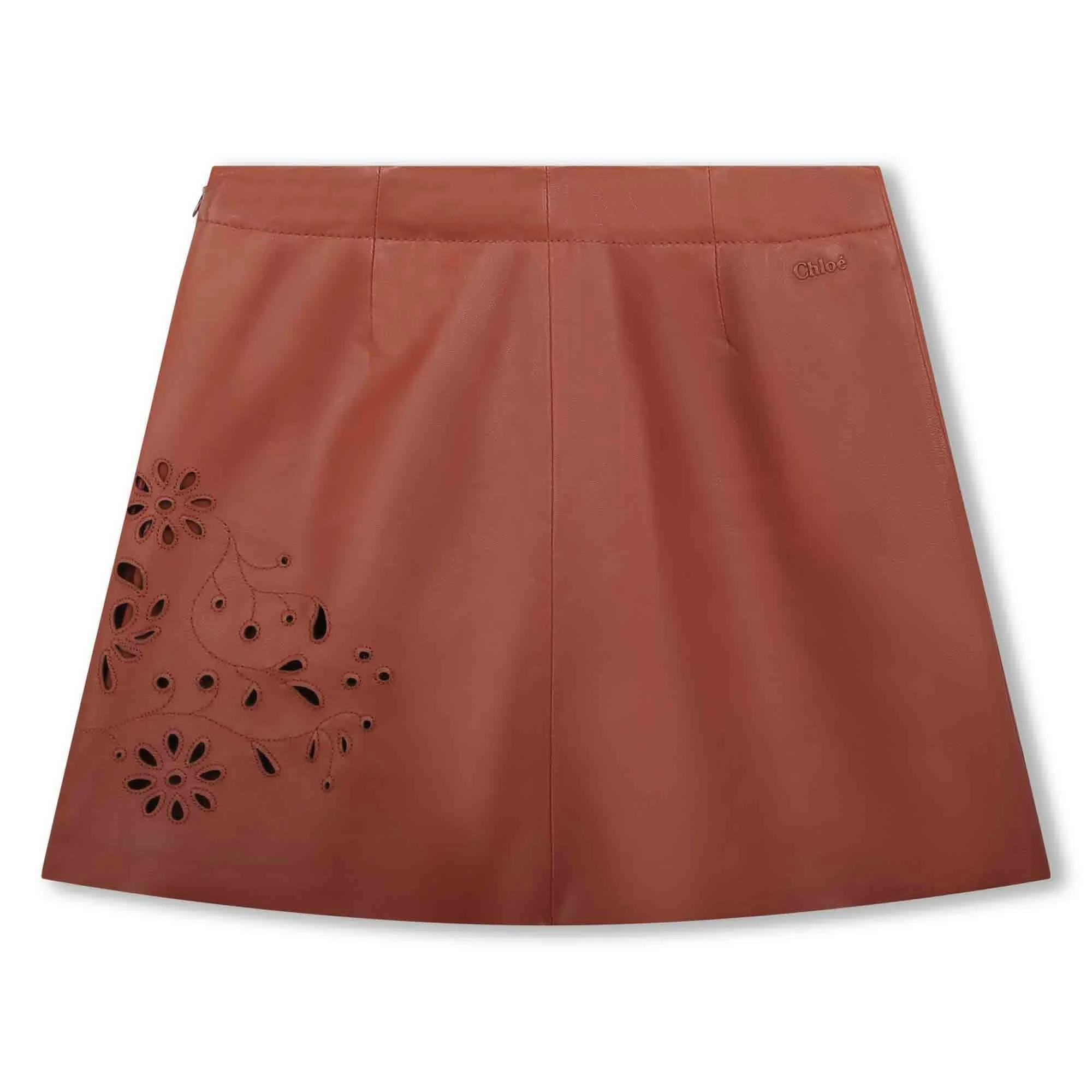 Crimson Leather Skirt