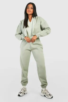 Cropped Drawstring Hooded Tracksuit