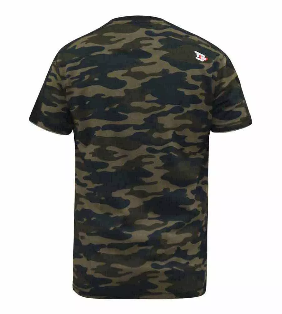 D555 Tall Mens Camouflage T-Shirt With Malibu Chest Print (SULLIVAN)