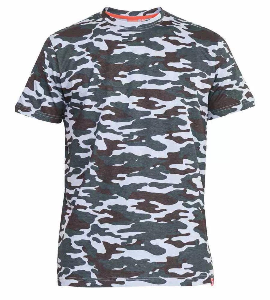 D555 Tall Mens Jungle Green Camouflage Print T-Shirt (GASTON JUNGLE)