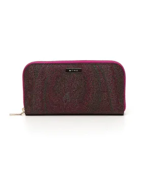 Etro Paisley Zip-Around Wallet