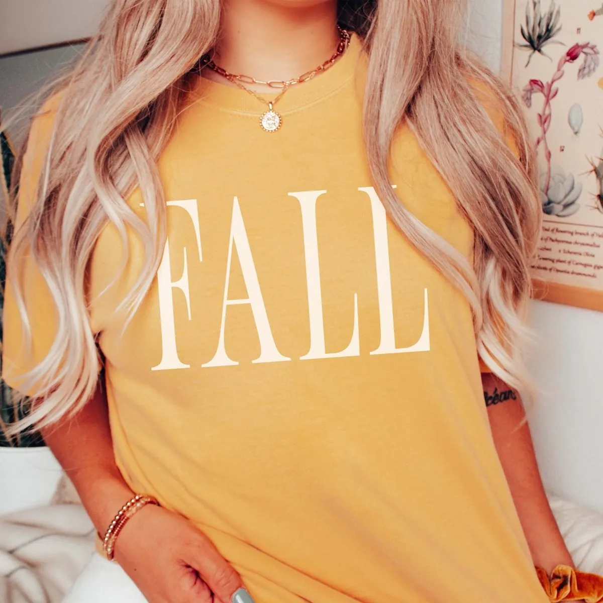 Fall Bold Tall Letter Comfort Color Graphic Tee