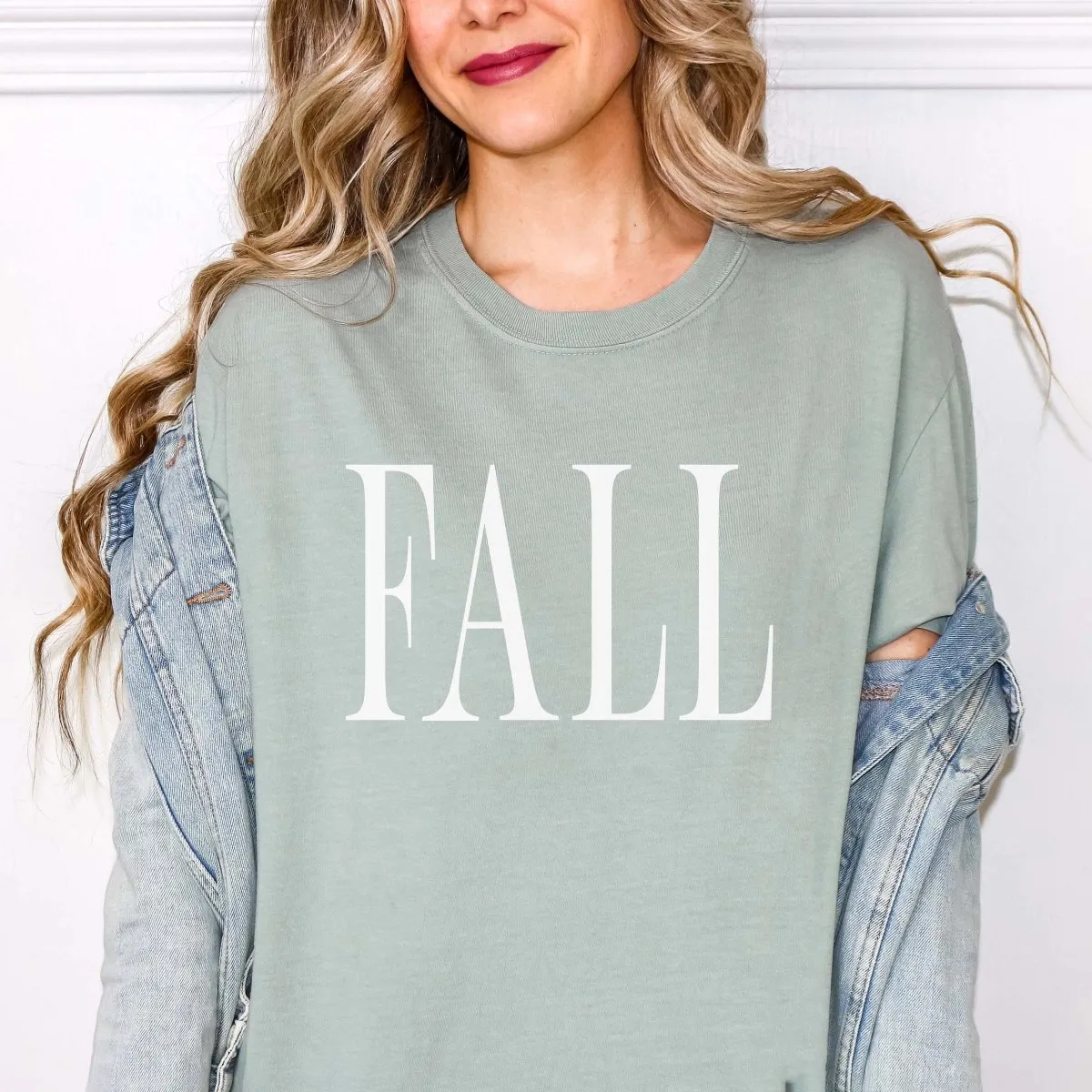 Fall Bold Tall Letter Comfort Color Graphic Tee