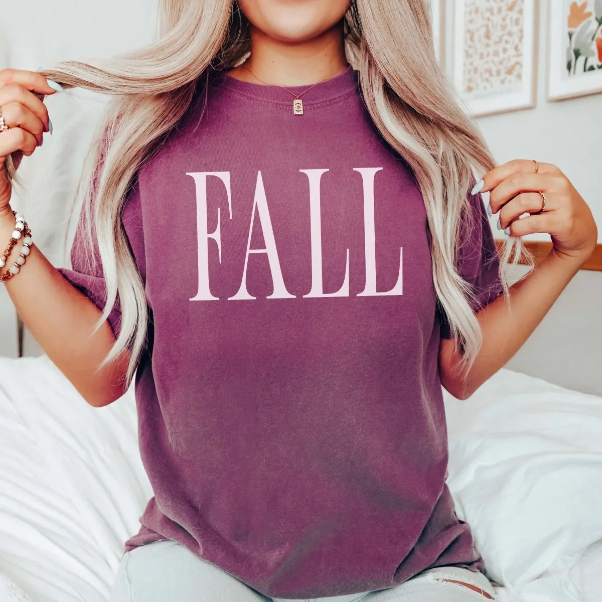 Fall Bold Tall Letter Comfort Color Graphic Tee