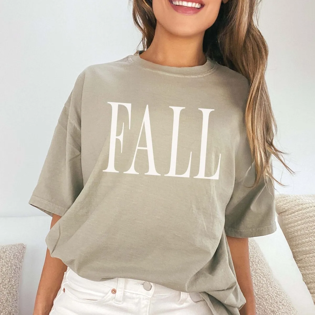 Fall Bold Tall Letter Comfort Color Graphic Tee