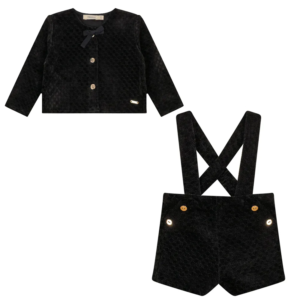 Fragile Black Boys Overall Set