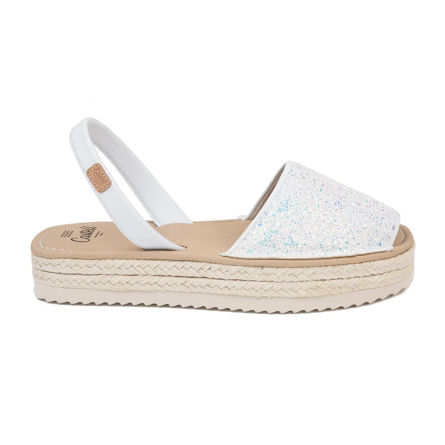 Glitter Platform Menorcan Espadrille For Women - Doble Yute 2283R 2 Glitter