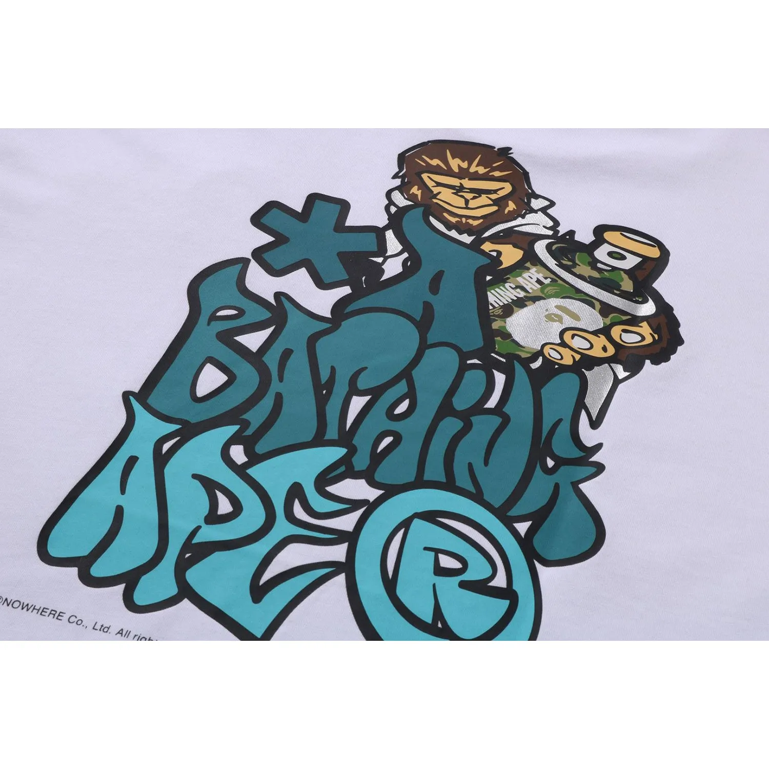 GRAFFITI BAPE RELAXED FIT TEE MENS