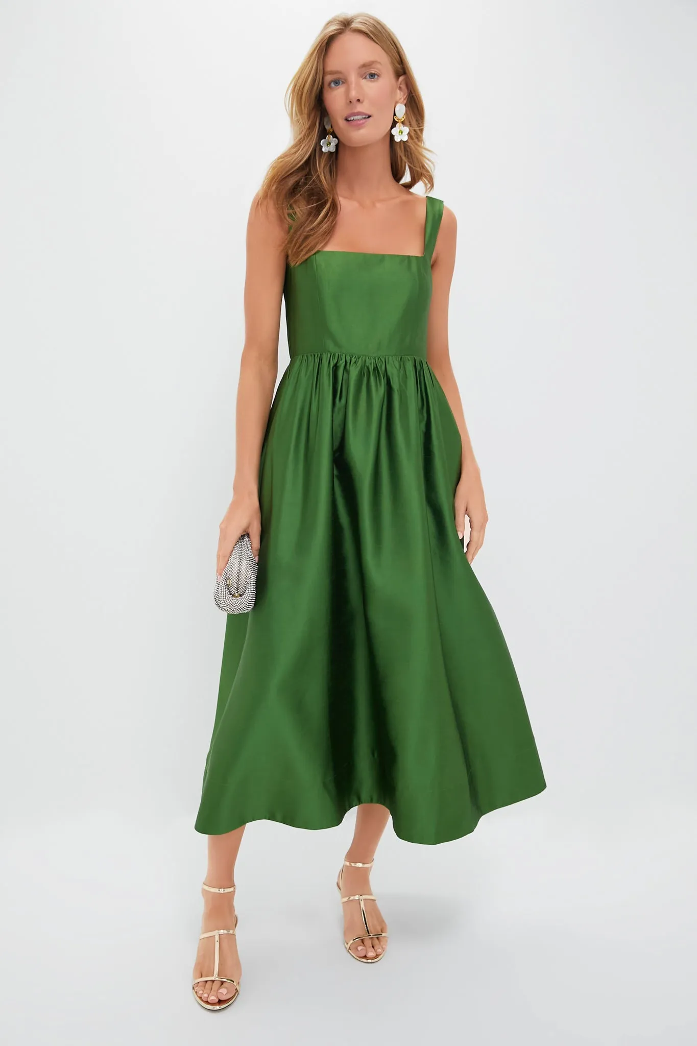 Green Dupioni Esme Dress