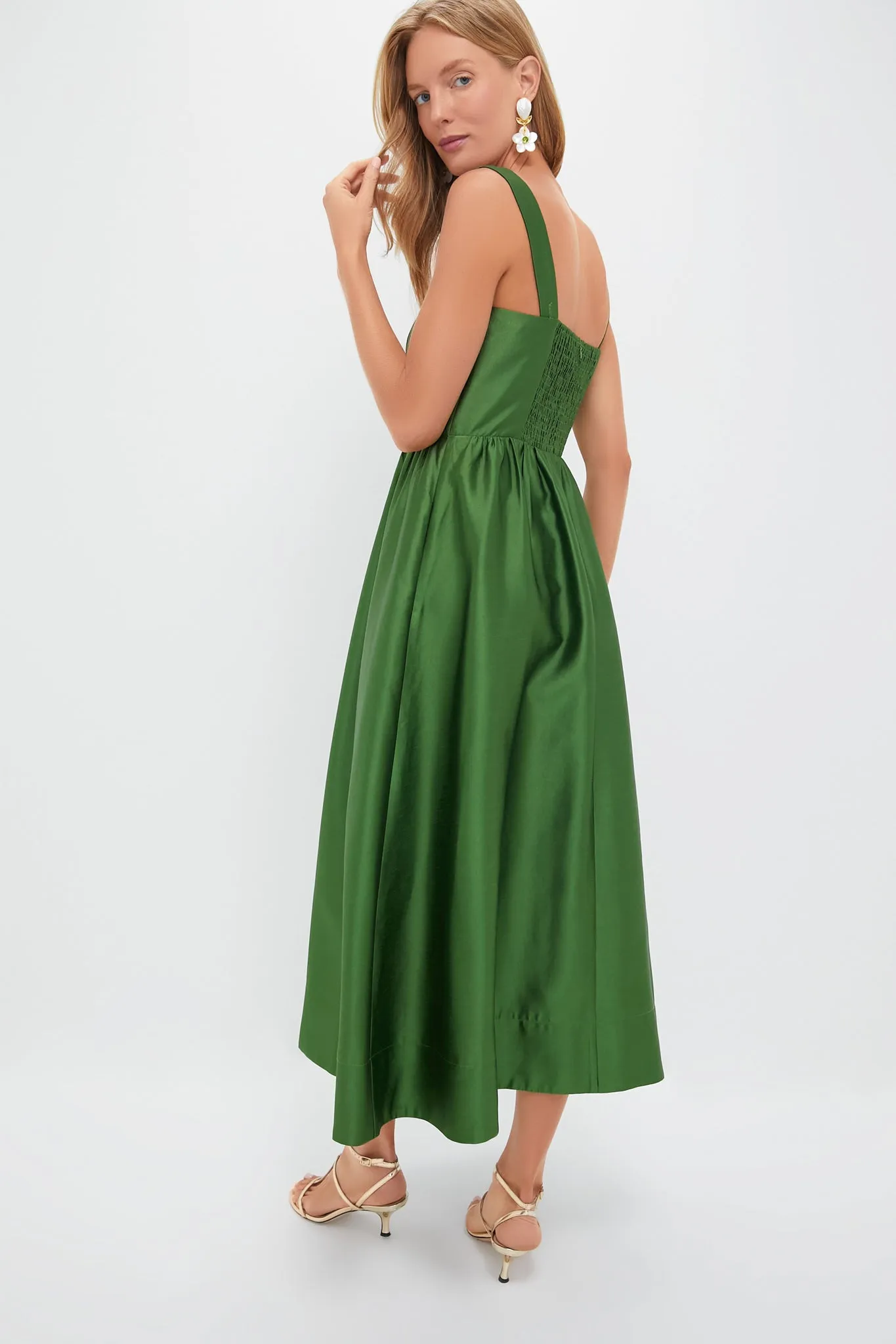 Green Dupioni Esme Dress