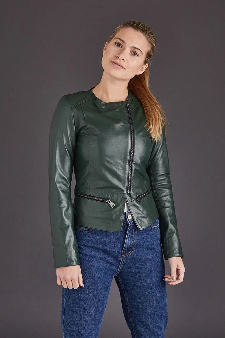 Green Leather Jackets:Chenel