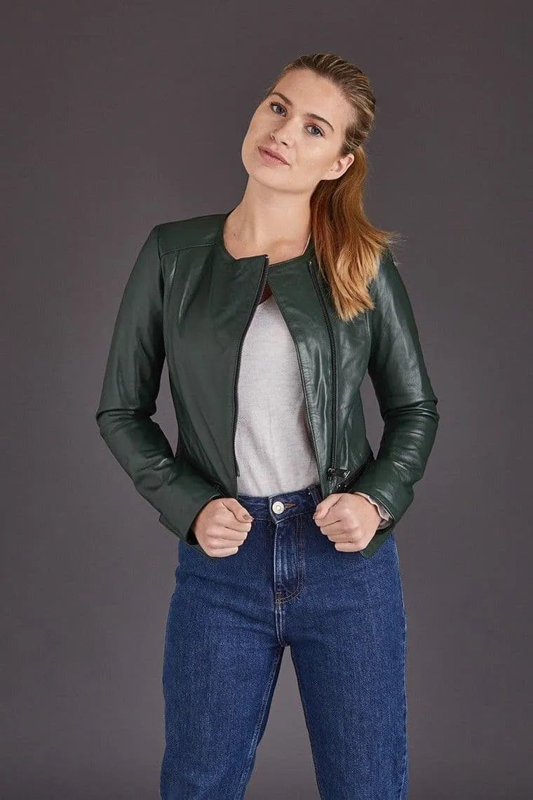 Green Leather Jackets:Chenel