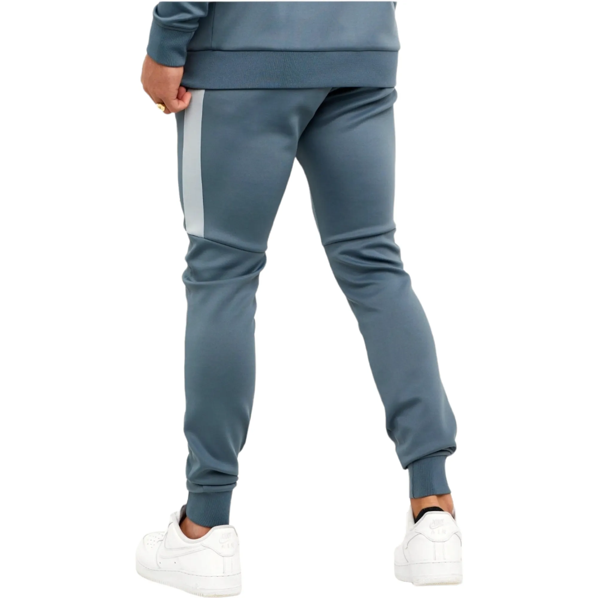 GYM KING PLUS POLY TRACKSUIT BOTTOMS - STORMY GREY