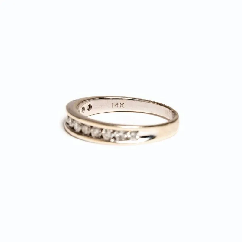 HALF CHANNEL SET DIAMOND RING