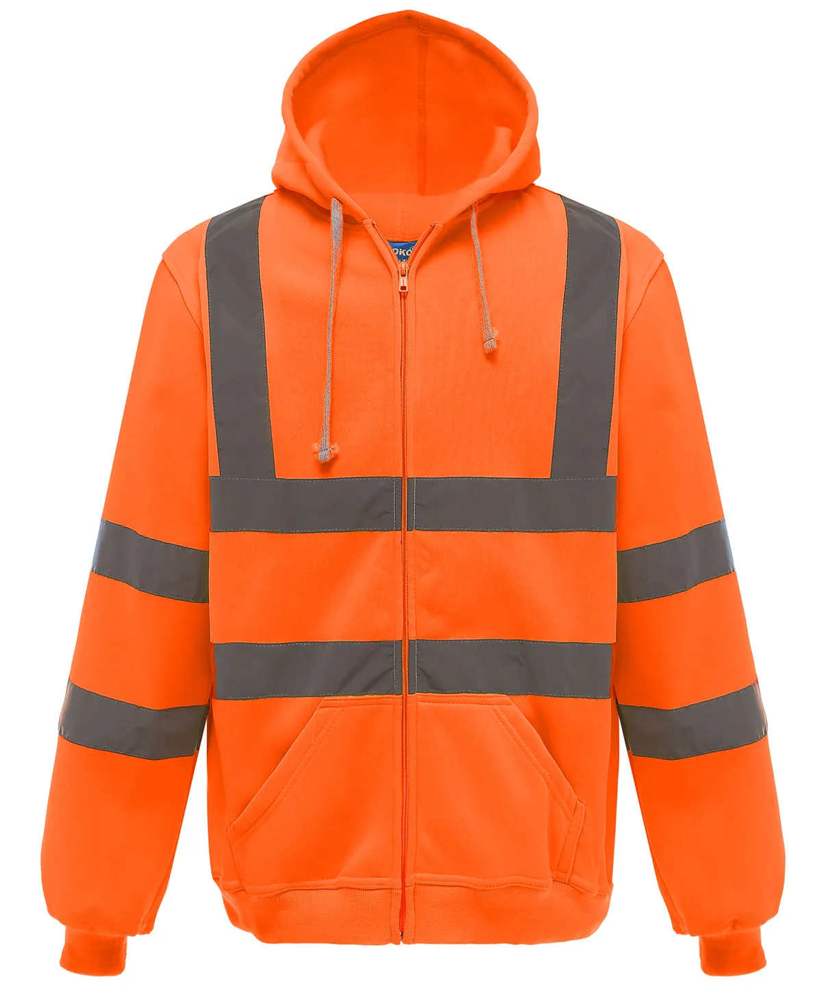 Hi-vis Zip Up Hoodie (YK012) by Yoko XL ORANGE CLEARANCE