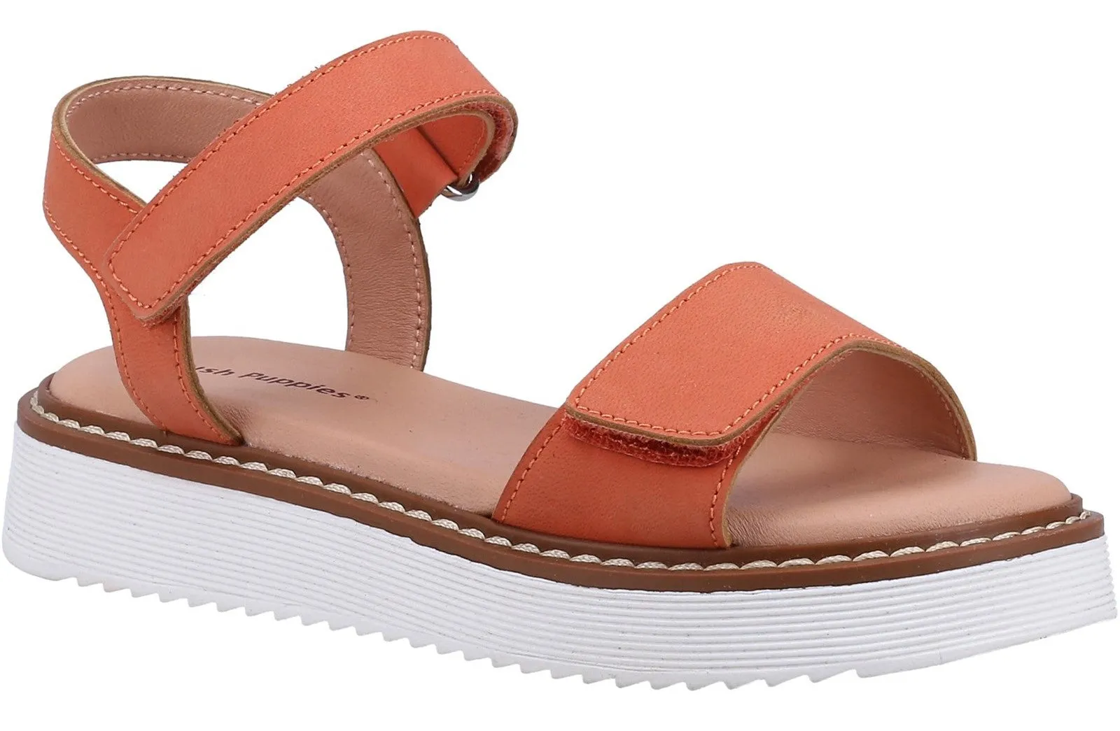 Hush Puppies Cassie Womens Leather Touch-Fastening Sandal