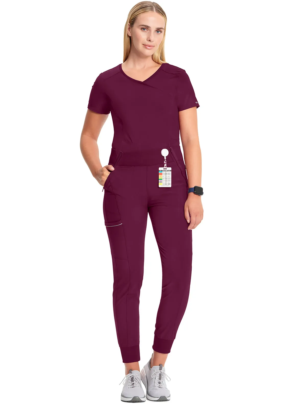 Infinity Mid Rise Jogger in Wine