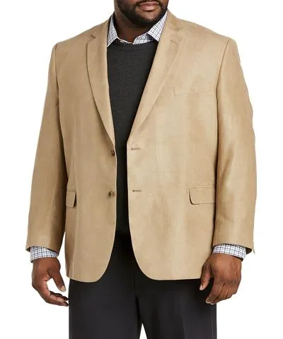 Jean-Paul Germain Big & Tall Jean-Paul Germain Microfiber Suede-Touch Blazer