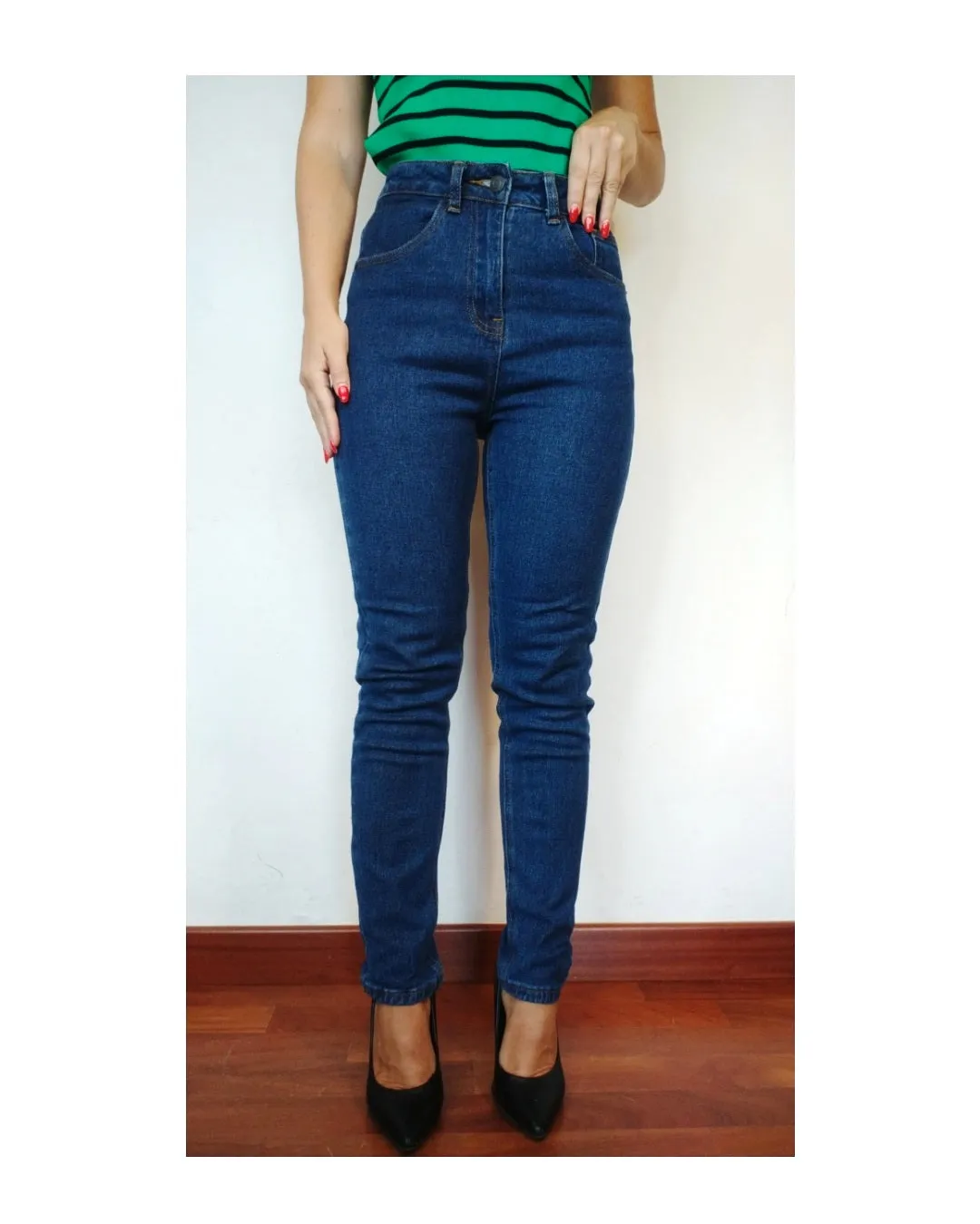 Jeans no stretch skinny lavaggio scuro!