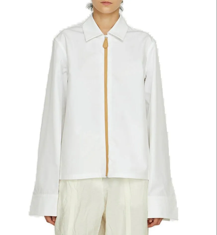 Jil Sander Zipped Straight-Hem Shirt